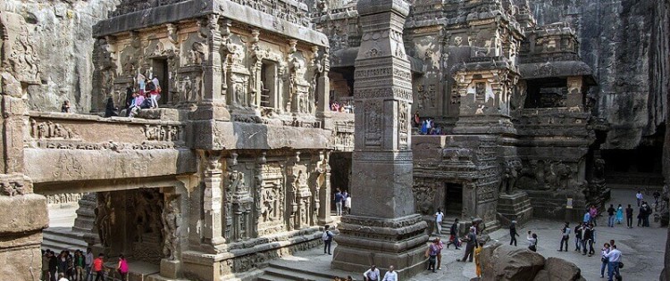 Temple №16, or "Kailasa temple", is the most famous of the cave temples of Ellora. cookingintongues.com
